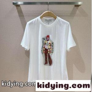 遊び心いっぱい プリント クルーネック 半袖Tシャツ クリスチャン・ディオール スーパーコピー Tシャツ コピーkid26bqaaqa