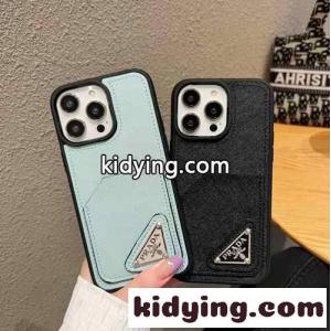 シンプル 高級感 カード収納 プラダ コピー スマホケース コピー トライアングルロゴ付 アイフォンケースkid26riOHnq
