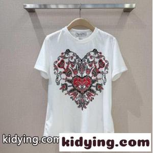 お洒落 プリント クルーネック クリスチャン・ディオール コピーブランド Tシャツ コピー 半袖 コットンkid26DqCqim