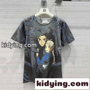 新作​  ハウルとソフィー 半袖Tシャツ ロエベ コピー Tシャツ コピー コットン トップスkid26bODC4j