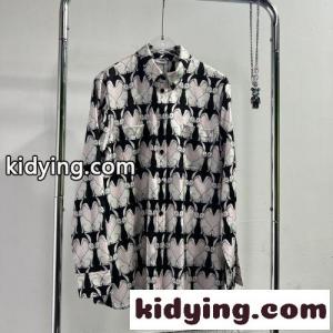 バーバリー スーパーコピー シャツ コピー 上品 フェミニン ラビットプリント シルク オーバーサイズシャツkid26C4zGXn