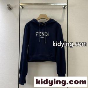 洗練された クロップド フード付き スウェットシャツ フェンディ ブランド コピー パーカー コピー ブルーkid26ry4Pvi