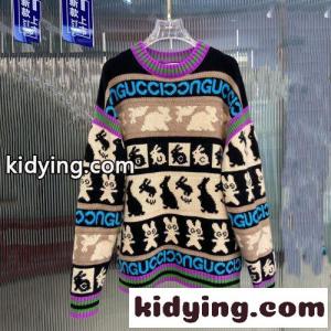 新作 可愛い ウサギ ウール ジャカード ジャンパー グッチ スーパーコピー セーター コピー クルーネック 長袖kid264PDaqm