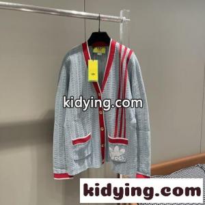 ブランド コピー adidas x gucci ブランド コピー リブステッチ カーディガン グッチ ブランド コピー カーディガン コピー Vネック 長袖kid26bST19z