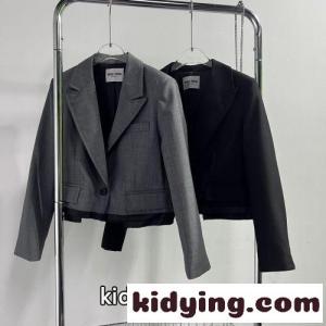 洗練された 上品 クロップド丈 ミュウミュウ コピー ジャケット コピー ウール 長袖 アウターkid26HXjSPD