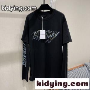 おしゃれ度アップ～ダブルレイヤー 長袖 プリント ジバンシィ コピーブランド Tシャツ コピー カジュアルkid26fua8zm