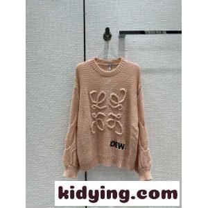 モヘア アナグラム クルーネック ロエベ コピーブランド セーター コピー ロゴ 刺繍 ゆったり ニットkid268bSrCm
