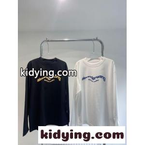 シンプル 定番 ロゴ プリント アレキサンダーワング Tシャツ コピー 長袖 クルーネックkid26W9v4Xv