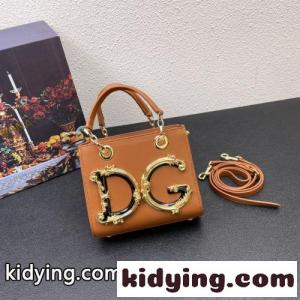 DG GIRLS バッグ スモール カーフスキン ドルチェ&ガッバーナ コピー バッグ コピー ハンドバッグ ブラウンkid26qKzOni
