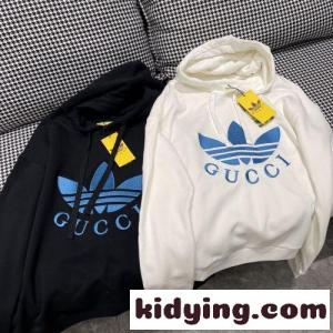 ブランド コピー adidas x gucci ブランド コピー 刺繍 フード付き ロゴ グッチ ブランド コピー パーカー コピー 長袖 プルオーバーkid26XjCeGf