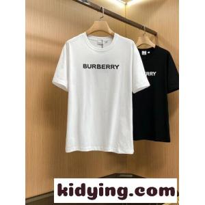 ユニセックス シンプ ル ロゴプリント コットン バーバリー コピー Tシャツ コピー 半袖 クルーネック トップスkid26f0n8fi
