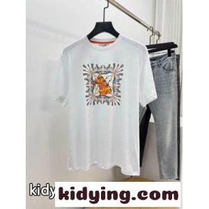 エルメス コピー 半袖tシャツ コピー クルーネック 春夏 定番 合わせやすい プリント 着心地いい トップスkid26bSjime