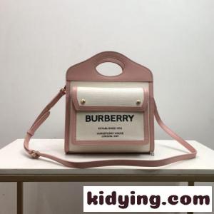 ミニ ロゴ キャンバス＆レザー ポケットバッグ バーバリー コピー バッグ コピー レディース トートバッグkid26GLvCye