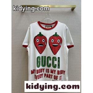 gucci ブランド コピー x Harry Styles プリント バイカラー グッチ ブランド コピー Tシャツ コピー 半袖 トップス ユニセックスkid26T51n4v