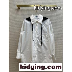 ナイロンフード付き コットン 人気 新作 プラダ ブランド コピー シャツ コピー 長袖 レディース トップスkid26GDyWra