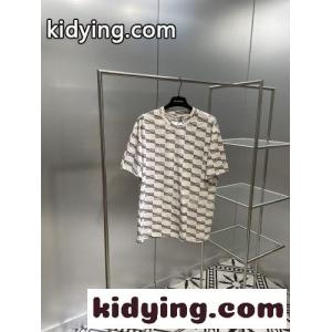 ユニセックス 人気 新作 ロゴ 総柄 プリント クルーネック バレンシアガ ブランド コピー 半袖tシャツ コピー おしゃれ カジュアルkid26qSPfqa