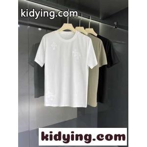 着心地抜群 おしゃれ カジュアル 無地 クロムハーツ コピー 半袖Tシャツ コピー クルーネック 定番kid26HT1Hrq