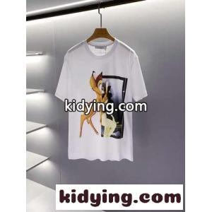 givenchy コピー x Disney コラボ 人気 バンビプリント コットン ジバンシィ コピー Tシャツ コピー 半袖 クルーネックkid2689XfSj