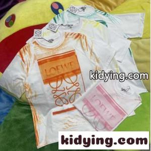 カジュアル アナグラム ロゴ プリント ロエベ スーパーコピー tシャツ コピー 半袖 コットン 人気 おしゃれkid26amyaam