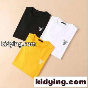大きいサイズあり 飽きのこない 3色あり ベーシック ロゴ プリント プラダ コピー 半袖tシャツ コピー クルーネック トップスkid26P1ni8D