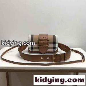 THE BUCKLE - HOUSE チェック レザー バーバリー コピーブランド バッグ コピー コンパクト お洒落 ショルダーバッグkid265bCaSj