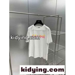 ベーシック 3色あり ロゴプリント クルーネック セリーヌ コピーブランド tシャツ コピー 定番 半袖 トップスkid26Wv0DOD