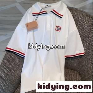 高級感 カジュアル 合わせやすい ロゴ入り ミュウミュウ コピー 半袖tシャツ コピー ポロシャツkid269nKzCu