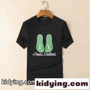 おしゃれ プリント 柔らかい 通気 ルイ・ヴィトン tシャツ コピー 春夏 定番 半袖 トップスkid26z8zaKv