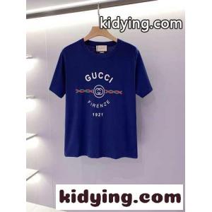 ユニセックス おしゃれ ロゴ プリント グッチ コピー 半袖Tシャツ コピー 人気 クルーネック トップスkid260faGja