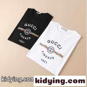 定番 合わせやすい ベーシック 快適 グッチ コピー 半袖Tシャツ コピー おしゃれ プリント クルーネック トップスkid264DmmOf