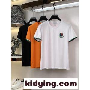 3色あり 春夏 薄手 クルーネック モンクレール コピー tシャツ コピー 半袖 ストレッチ 柔らかい 着心地いいkid26K9vqCq