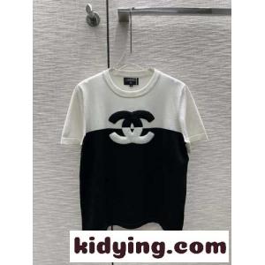 優しい肌触り 快適 シャネル コピーブランド tシャツ コピー 半袖 カットソー おしゃれ フェミニン バイカラー トップスkid26jSvCau