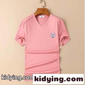 3色あり 定番 カジュアル 着心地抜群 Vネック ケンゾー tシャツ コピー 半袖 春夏 タイガーロゴ トップスkid2689rmCC