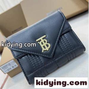 キルティング チェック バーバリー ブランド コピー 財布 コピー コンパクト ウォレット 3つ折り財布 定番 人気 ブラックkid26v4jSzu