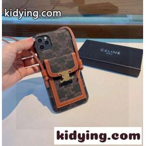 斜めがけ ショルダー 落下防止 スマホケース セリーヌ スーパーコピー アイフォンケース コピー おしゃれ カード収納kid26OviiSz