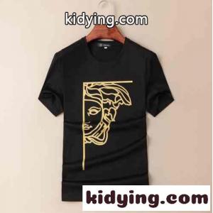春夏 定番 トップス クルーネック おしゃれ プリント ヴェルサーチ コピーェ 半袖Tシャツ コピー 着心地いいkid26eaamSD