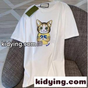 ユニセックス グッチ コピーブランド 半袖Tシャツ コピー クルーネック おしゃれ 春夏 新作 プリント ゆったり トップス カジュアルkid261L1vWv