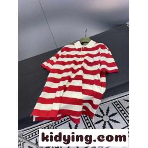 定番 人気 ボーダー柄 ポロシャツ グッチ コピー 半袖Tシャツ コピー カジュアル おしゃれ コットン 着心地いいkid26DmSbWb