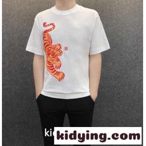 春夏 新作 カジュアル プリント クルーネック ジバンシィ コピー Tシャツ コピー メンズ 半袖 トップス ファッションkid260L9TLn