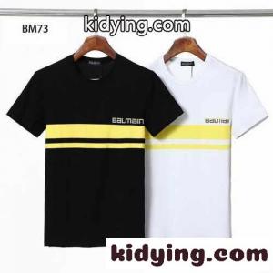 クルーネック 半袖 カジュアル おしゃれ トップス バイカラー 着心地いい バルマン コピー tシャツ コピー シンプル ロゴkid26ruiCSj