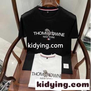 シルケット コットン 通気 快適 クルーネック トムブラウン ブランド コピー tシャツ コピー メンズ 半袖 春夏 トップス 人気 プリントkid26ziiime