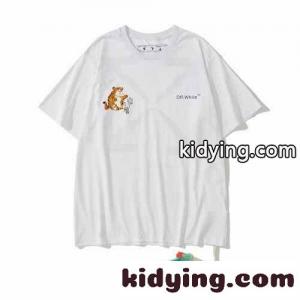 人気 ゆったり クルーネック プリント おしゃれ カジュアル オフホワイト コピー tシャツ コピー 半袖 トップス ホワイトkid26faquGn