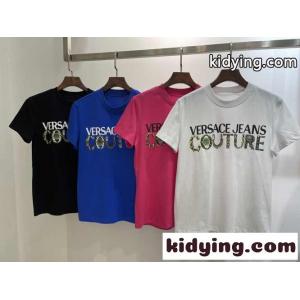 4色あり 合わせやすい プリント クルーネック ヴェルサーチ コピーブランドェ 半袖Tシャツ コピー コットン 着心地いい トップスkid26biim8z