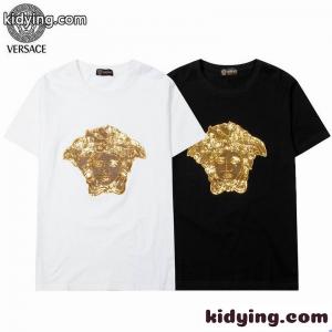 おしゃれ ロゴ シンプル クルーネック コットン 着心地いい ヴェルサーチ コピーブランドェ 半袖Tシャツ コピー レディース 人気 トップスkid26uaqCqa
