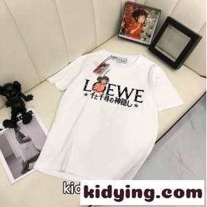 シンプル カジュアル おしゃれ プリント ビーズ飾り クルーネック ロエベ コピー tシャツ コピー 春夏 定番 ゆったりkid260vuWjq