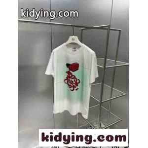 流行り ゆったり 体型カバー ユニセックス ロエベ コピー tシャツ コピー 春夏 プリント コットン 着心地いい カジュアルkid264HTPXD