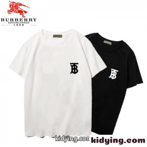 シンプル 合わせやすい ロゴ バーバリー コピーブランド 半袖Tシャツ コピー カジュアル お洒落 クルーネック 春夏 トップス レディース メンズkid260199rm