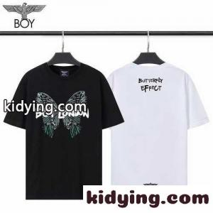着心地いい カジュアル おしゃれ クルーネック ボーイロンドン 半袖Tシャツ コピー 可愛い プリント ホワイト ブラックkid26CWzSra