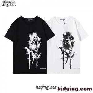 おしゃれ カジュアル プリント クルーネック アレキサンダー・マックイーン 半袖Tシャツ コピー 合わせやすいkid26b4zS1v