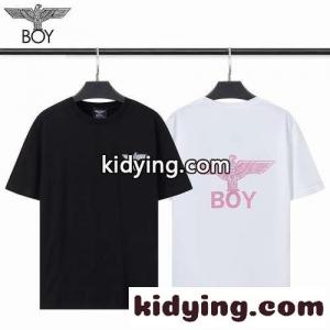 定番 人気 イーグルプリントおしゃれ カジュアル クルーネック ボーイロンドン 半袖Tシャツ コピー トップス ホワイト ブラックkid264bW95v